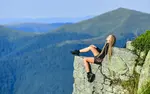 Woman on mountain