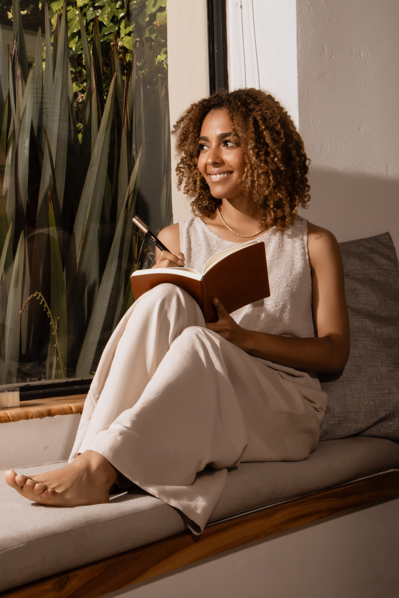 Black Woman Journaling Black Woman Journaling