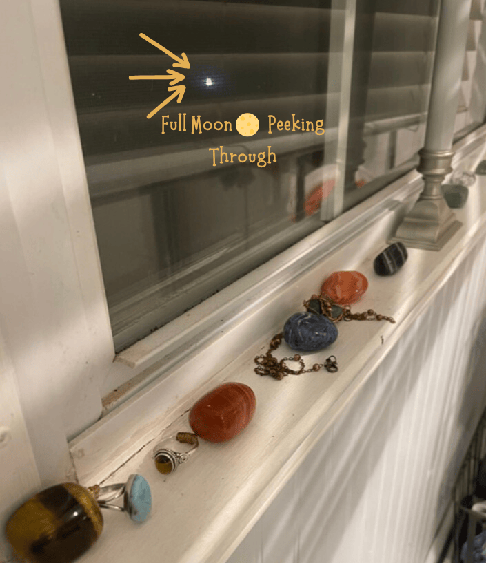 Charging items under full moon Charging items under full moon